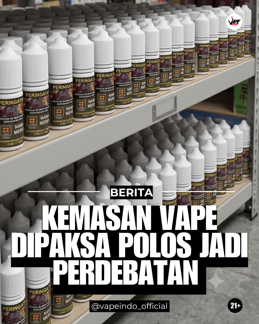 Kemasan vape dipaksa polos jadi banyak perdebatan