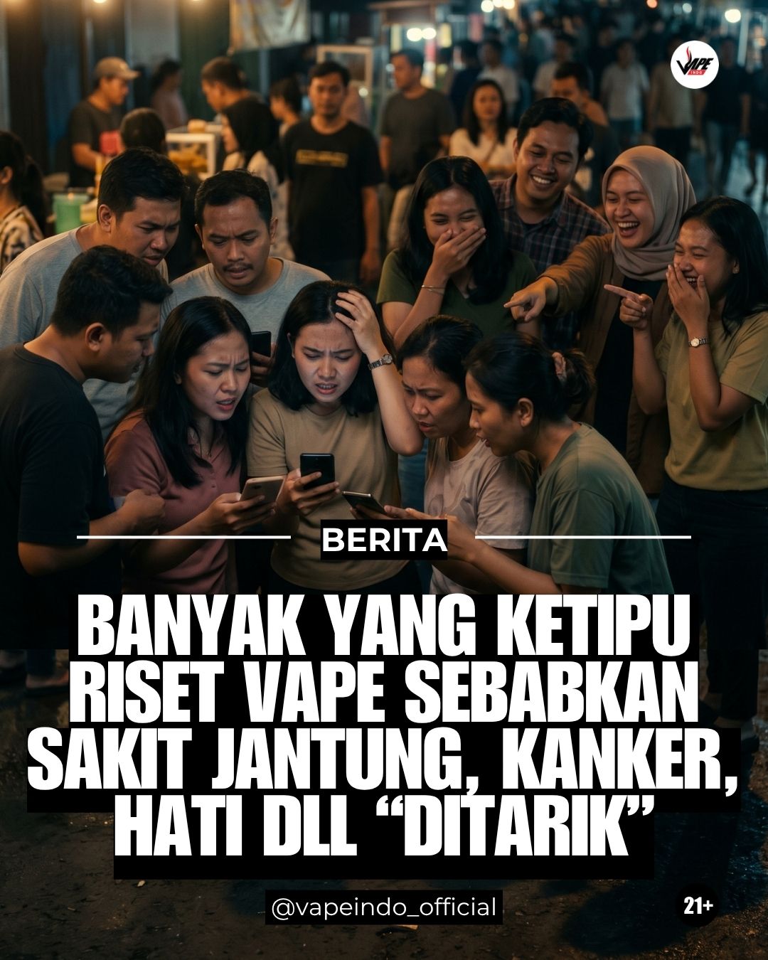 BANYAK YANG KETIPU RISET VAPE SEBABKAN SAKIT JANTUNG, KANKER, HATI DLL “DITARIK”